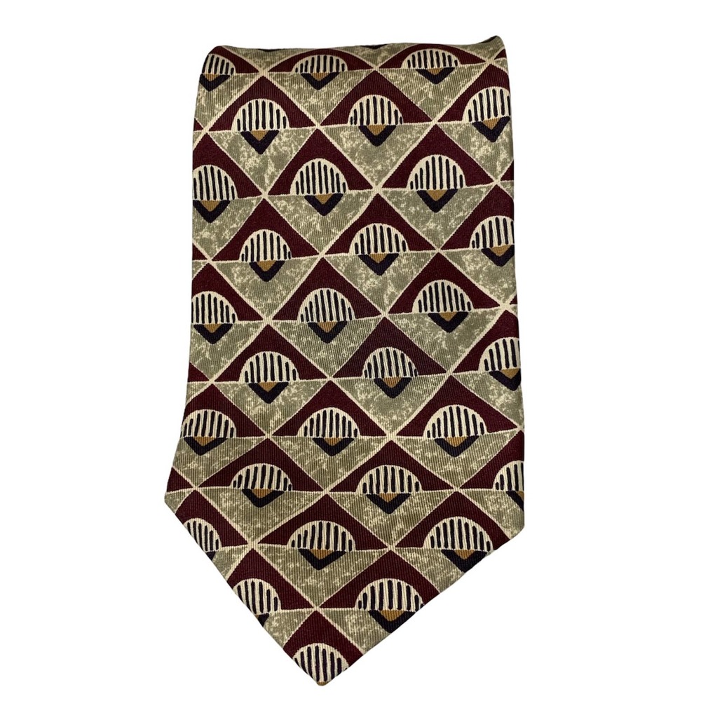 Robert Talbott Silk Tie Geometric 59L X 3.75W
